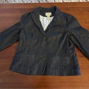 L.L. Bean Women's Dark Denim Blazer